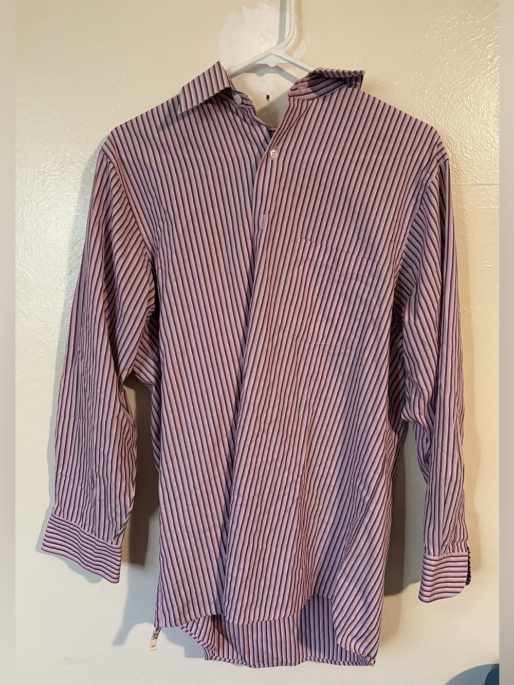 Van Heusen Purple Striped Dress Shirt
